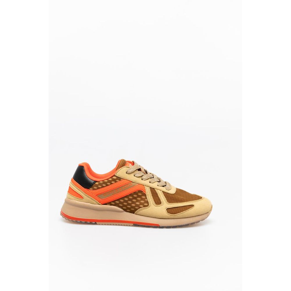 Scotch & Soda Beige Leather Sneakers - Luxe Nova