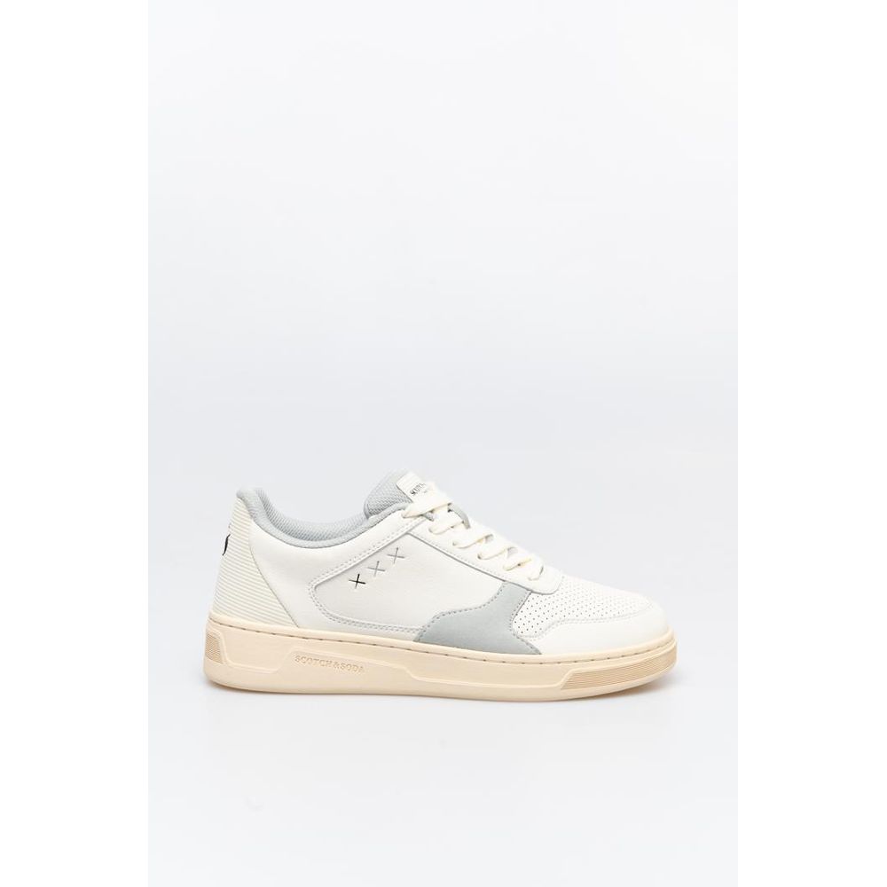 Scotch & Soda White And Low Top Sneakers - Luxe Nova