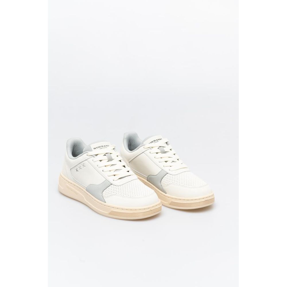 Scotch & Soda White And Low Top Sneakers - Luxe Nova