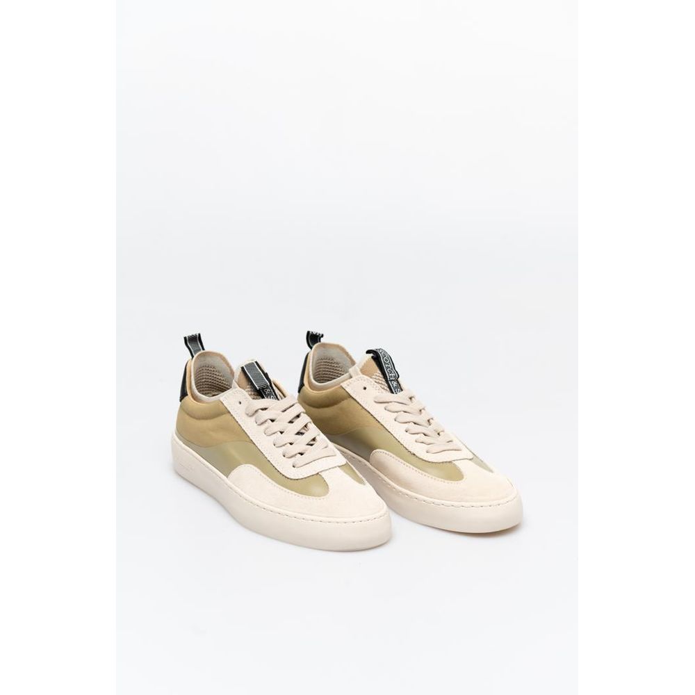 Scotch & Soda Beige Leather Low Top Sneakers - Luxe Nova