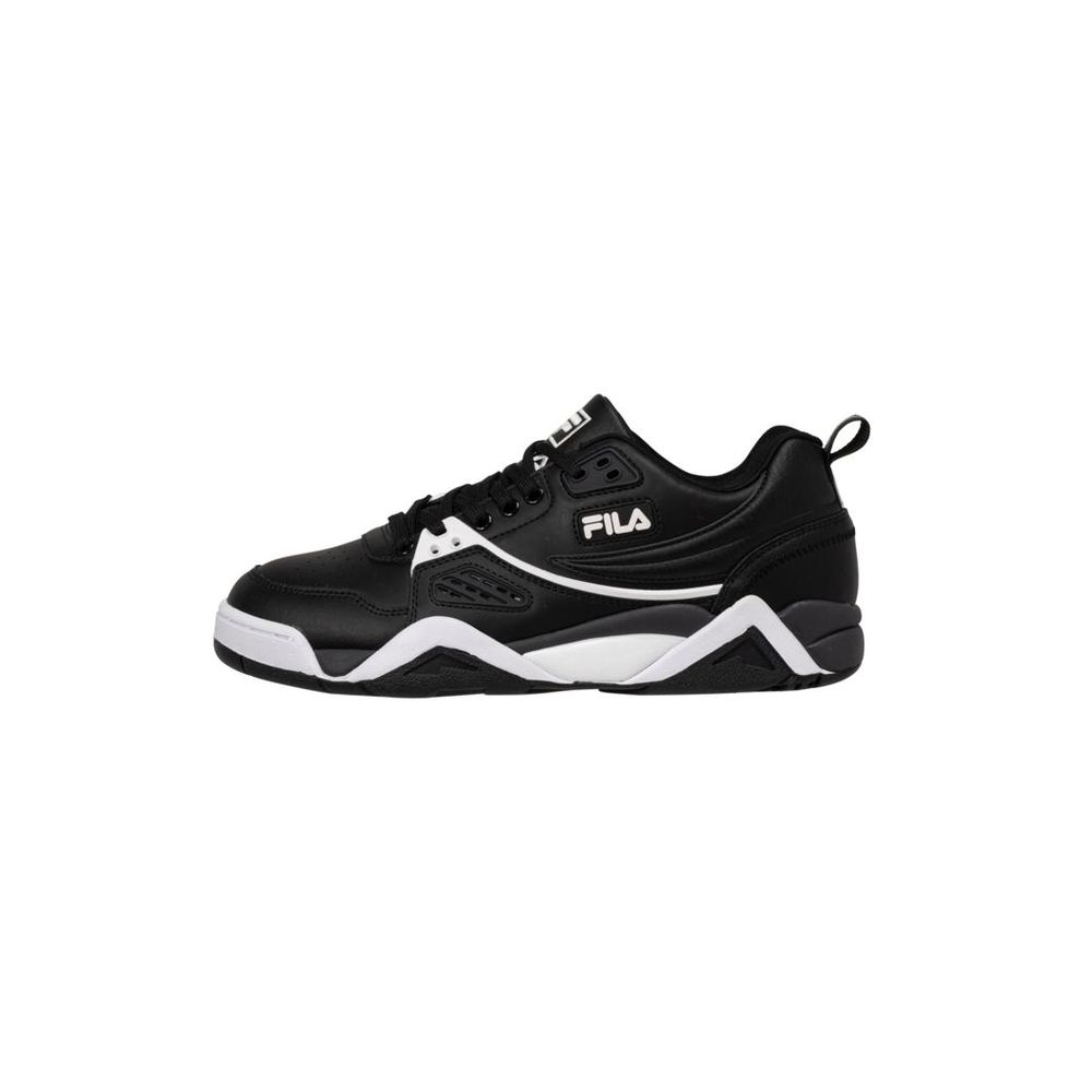 Fila Black And White Leather Low Top Sneakers