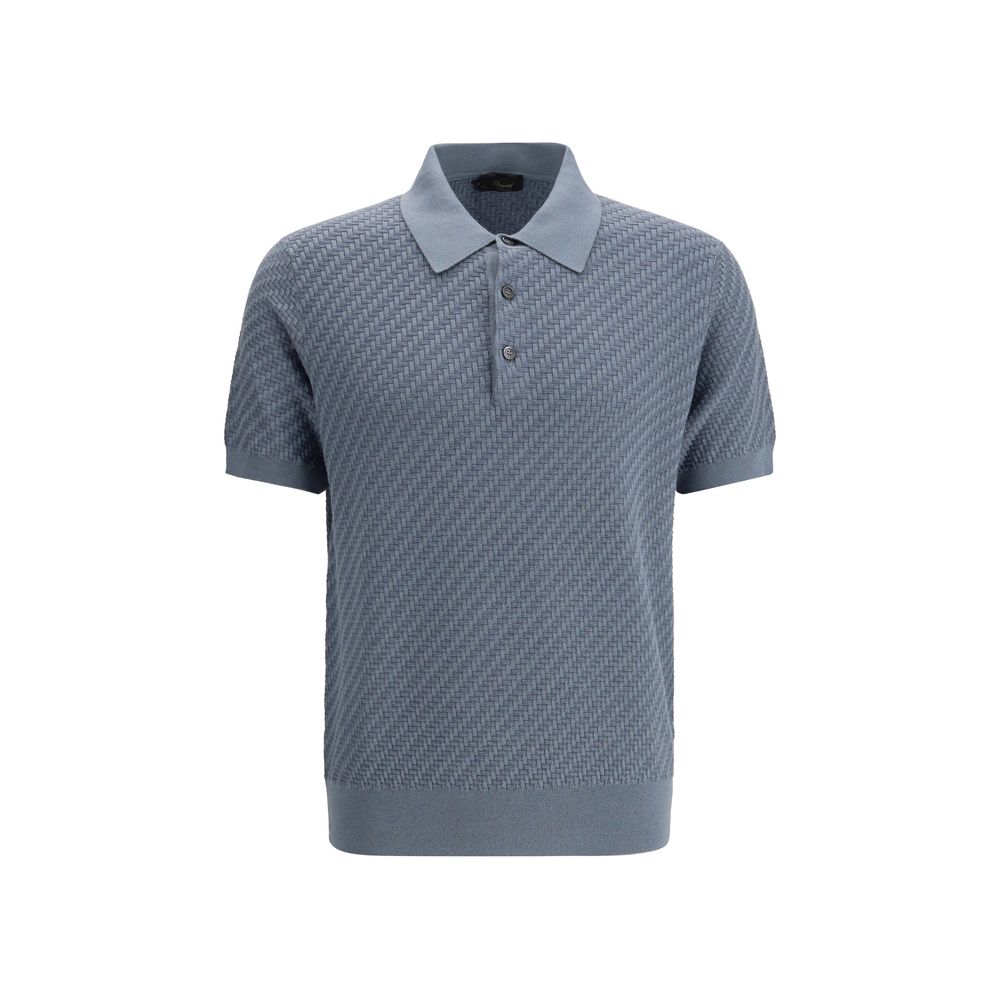 Brioni Blue Cotton Polo Shirt