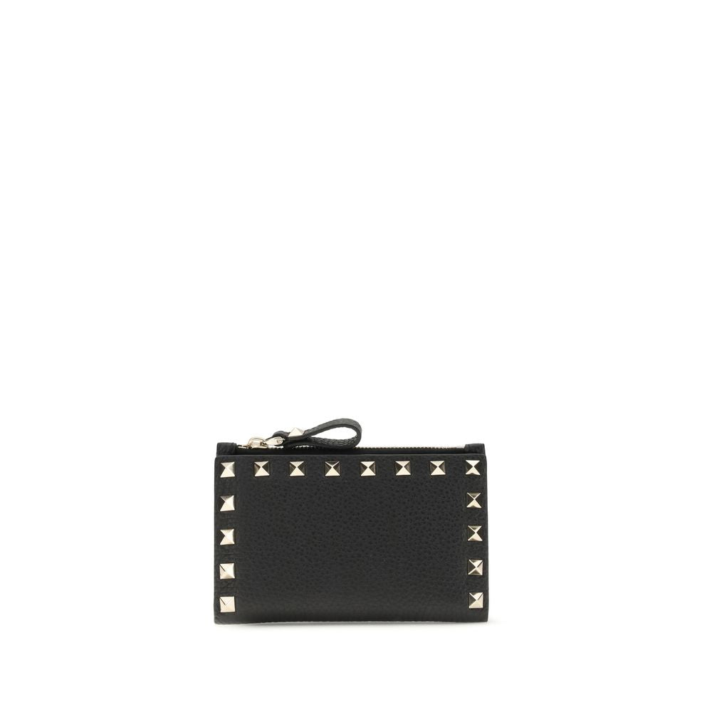Valentino Garavani Black Calf Leather Bos Taurus Wallet - Luxe Nova