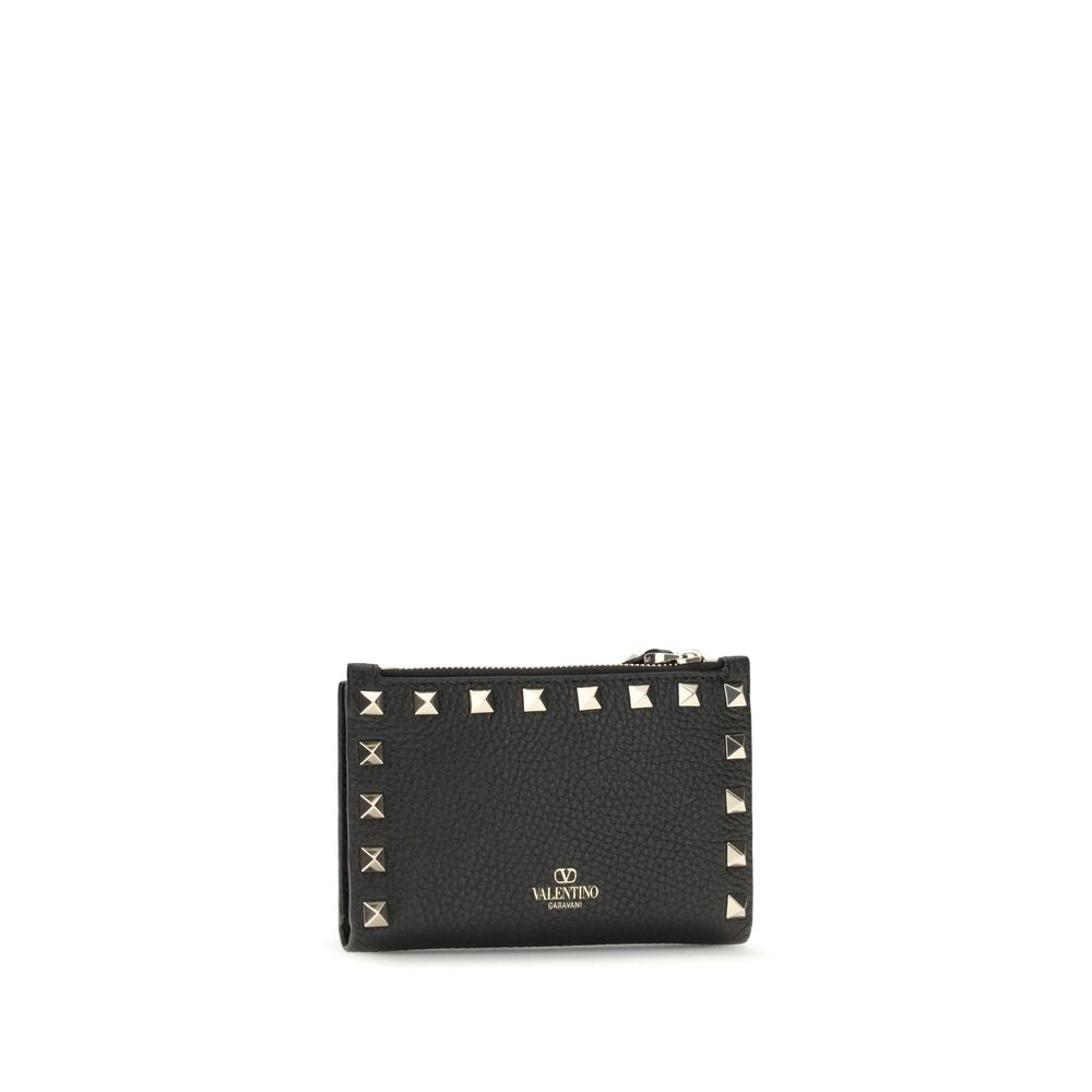 Valentino Garavani Black Calf Leather Bos Taurus Wallet - Luxe Nova