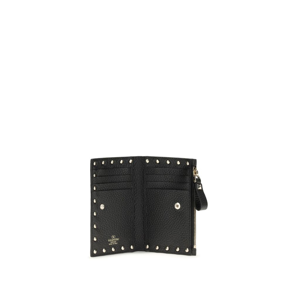 Valentino Garavani Black Calf Leather Bos Taurus Wallet - Luxe Nova