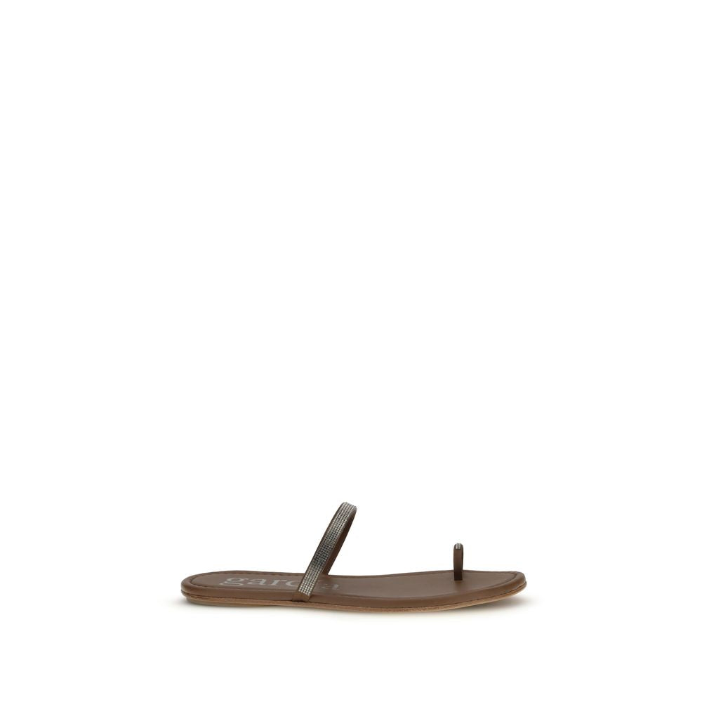 Pedro García Brown Silk Sandals - Luxe Nova
