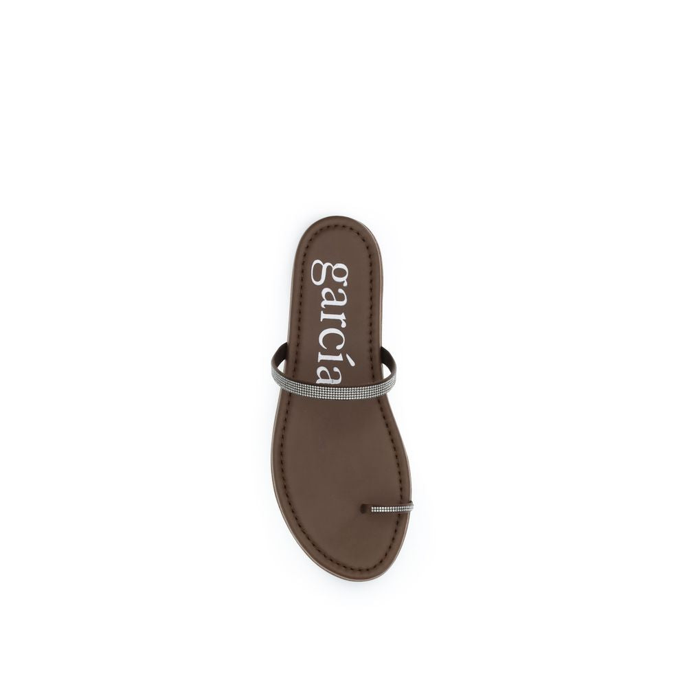 Pedro García Brown Silk Sandals - Luxe Nova