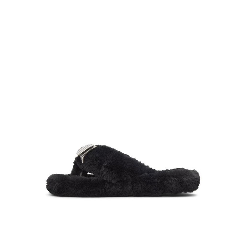 ALDO Black Polyester Slippers