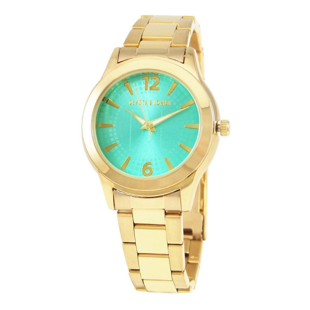 DEVOTA & LOMBA Gold Stainless Steel Dress Watch - Luxe Nova
