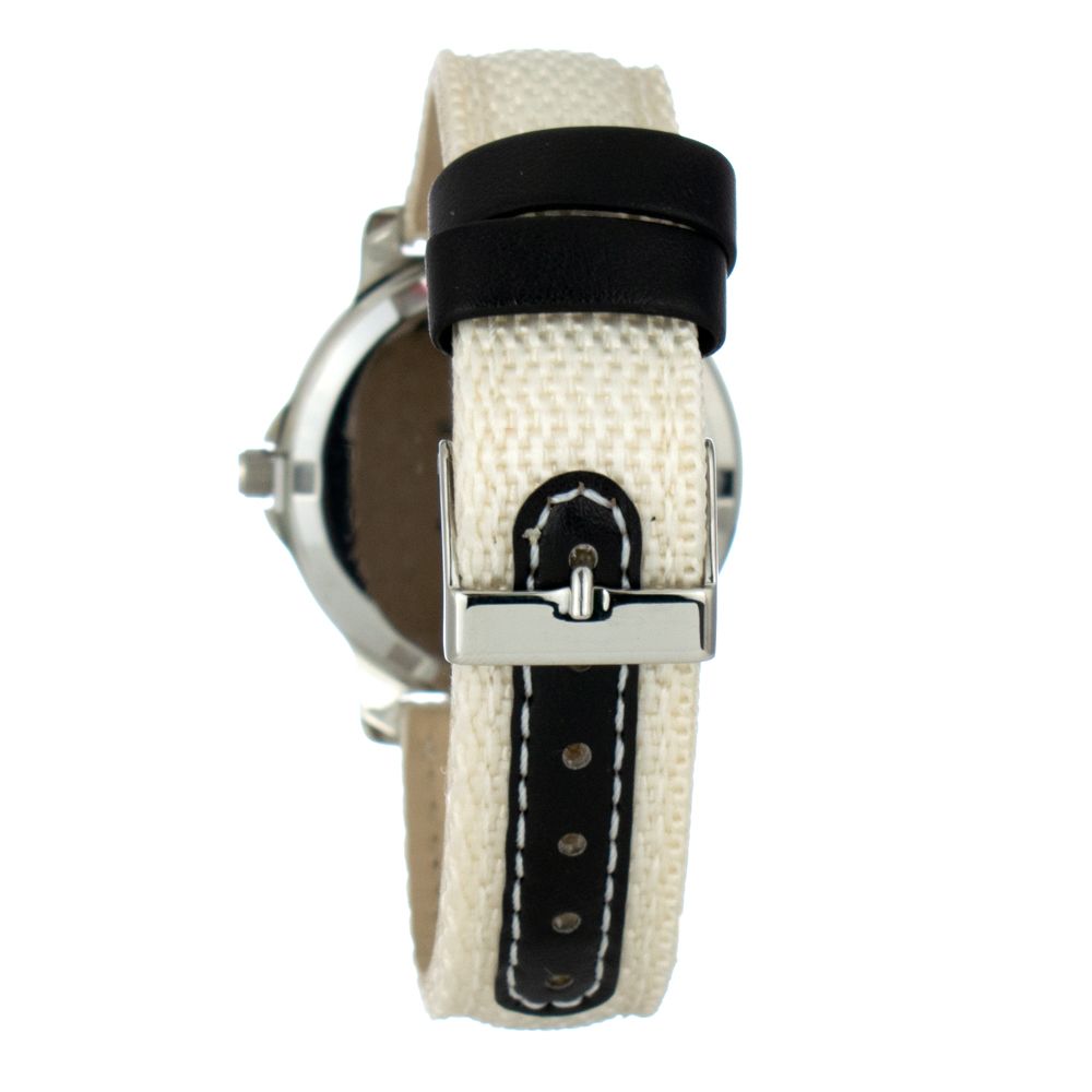 JUSTINA Beige Leather Dress Watch