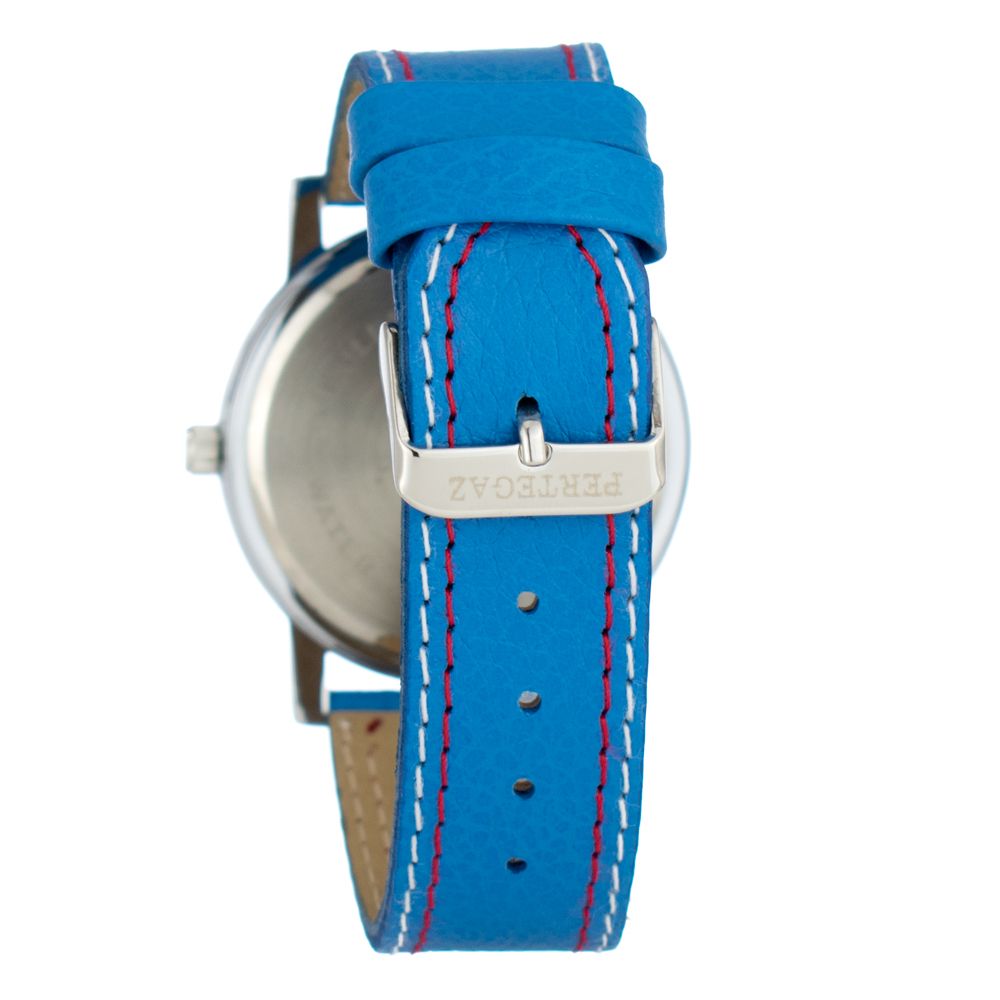 PERTEGAZ Blue Leather Dress Watch