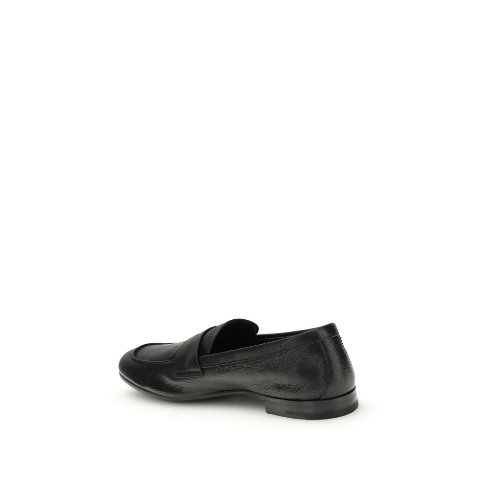 Prada Black Goatskin Slip-On Loafers - Luxe Nova