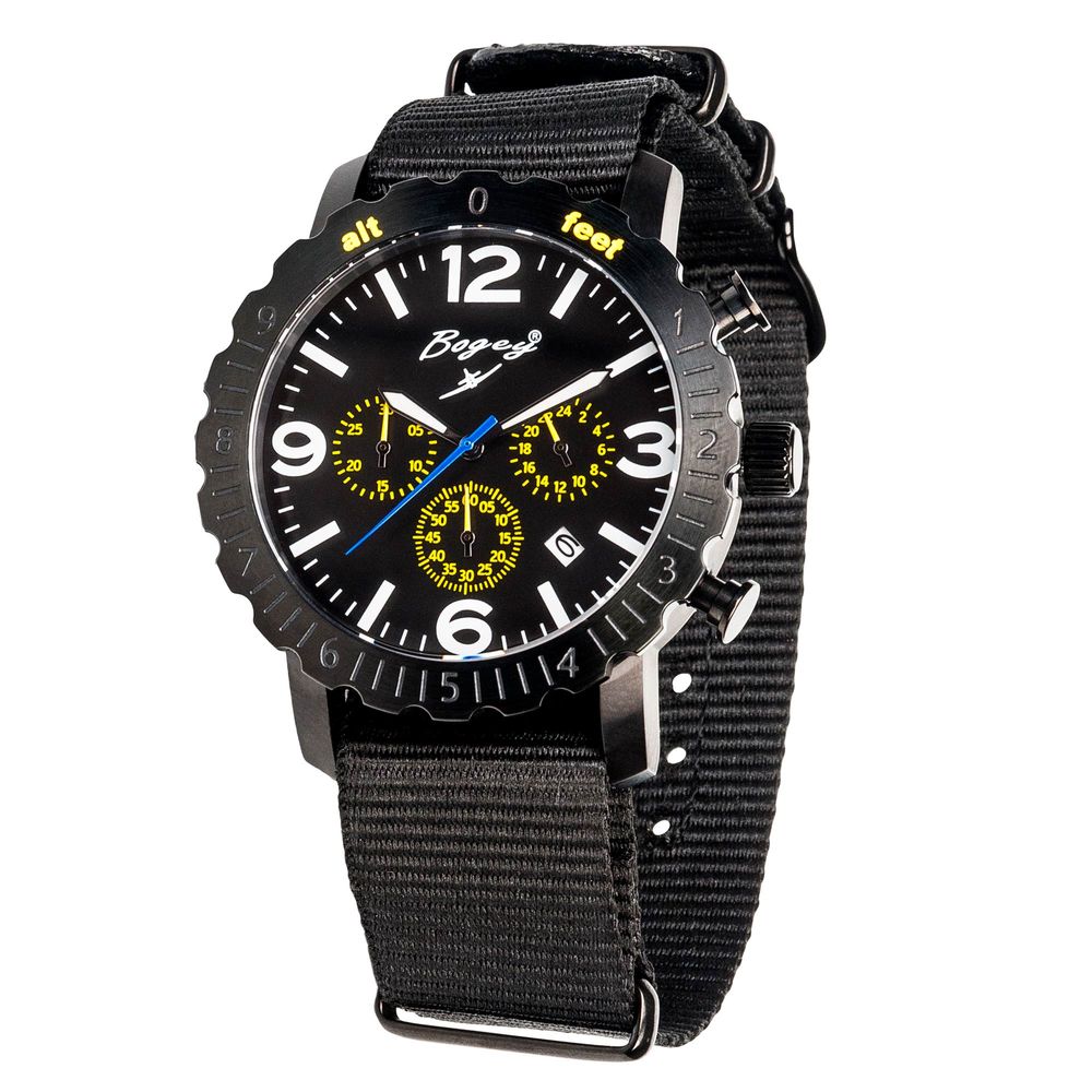 BOGEY Black Rubber Sport Watch