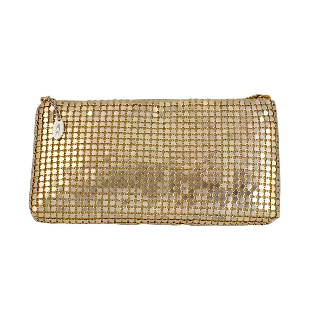 Chronotech Gold Synthetic Handbag - Luxe Nova