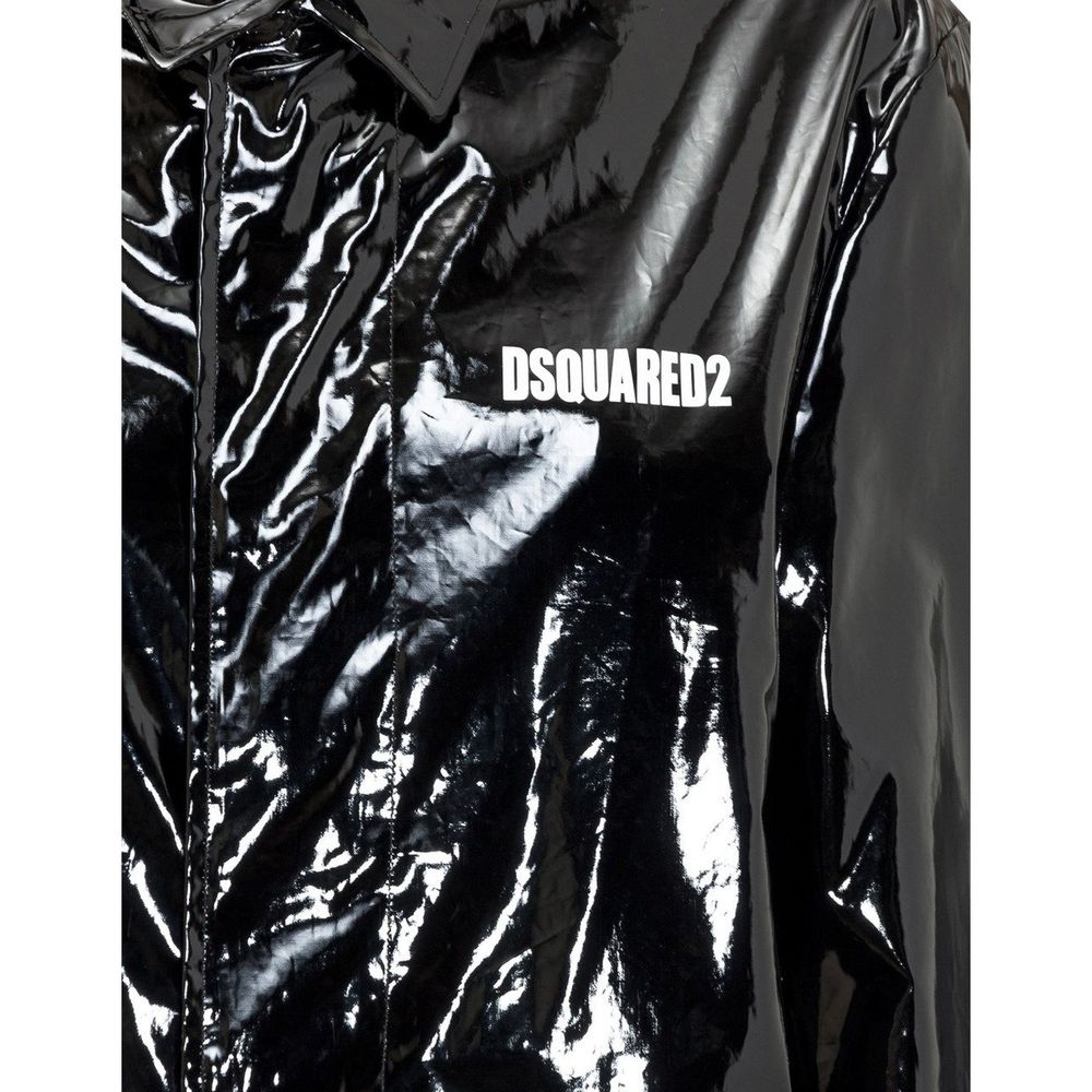 Dsquared² Black Polyethylene Coat