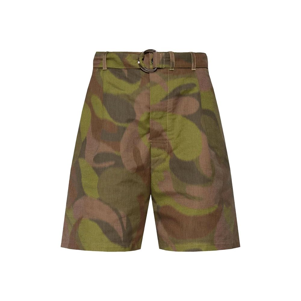 Marni Bicolor Cotton Bermuda Shorts