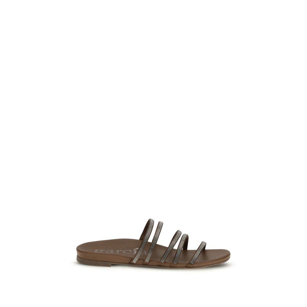 Pedro García Brown Calf Leather Bos Taurus Flip-Flop Sandals - Luxe Nova