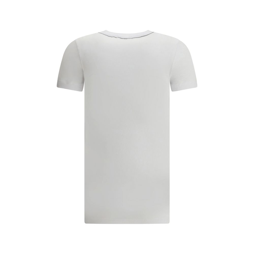 Brunello Cucinelli White Cotton T-Shirt - Luxe Nova