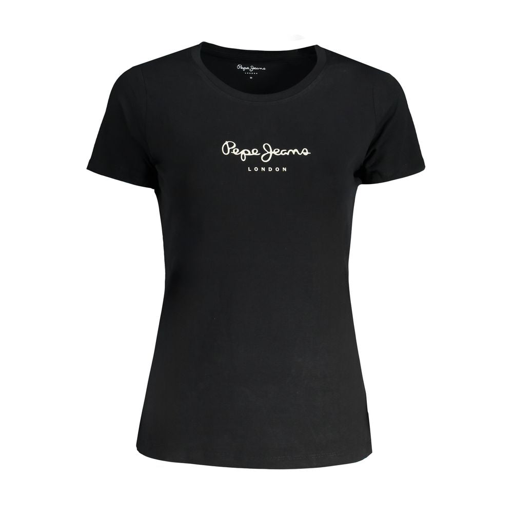 Pepe Jeans Black Cotton Women's T-Shirt - Luxe Nova