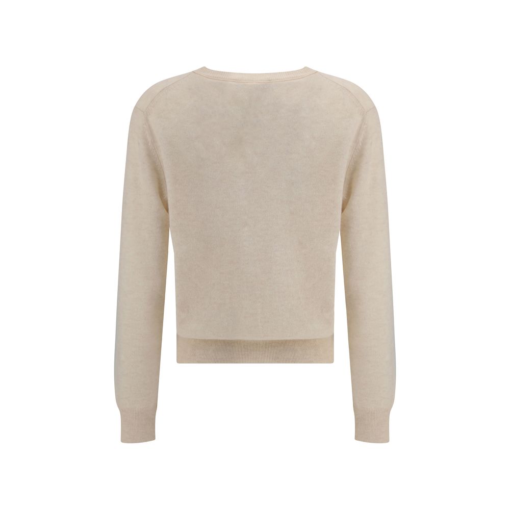 Lisa Yang Beige Fleece Wool Sweatshirt