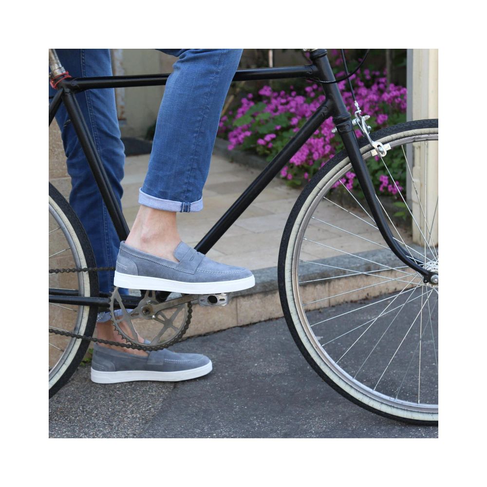 Duca di Morrone Blue Leather Moccassin - Luxe Nova