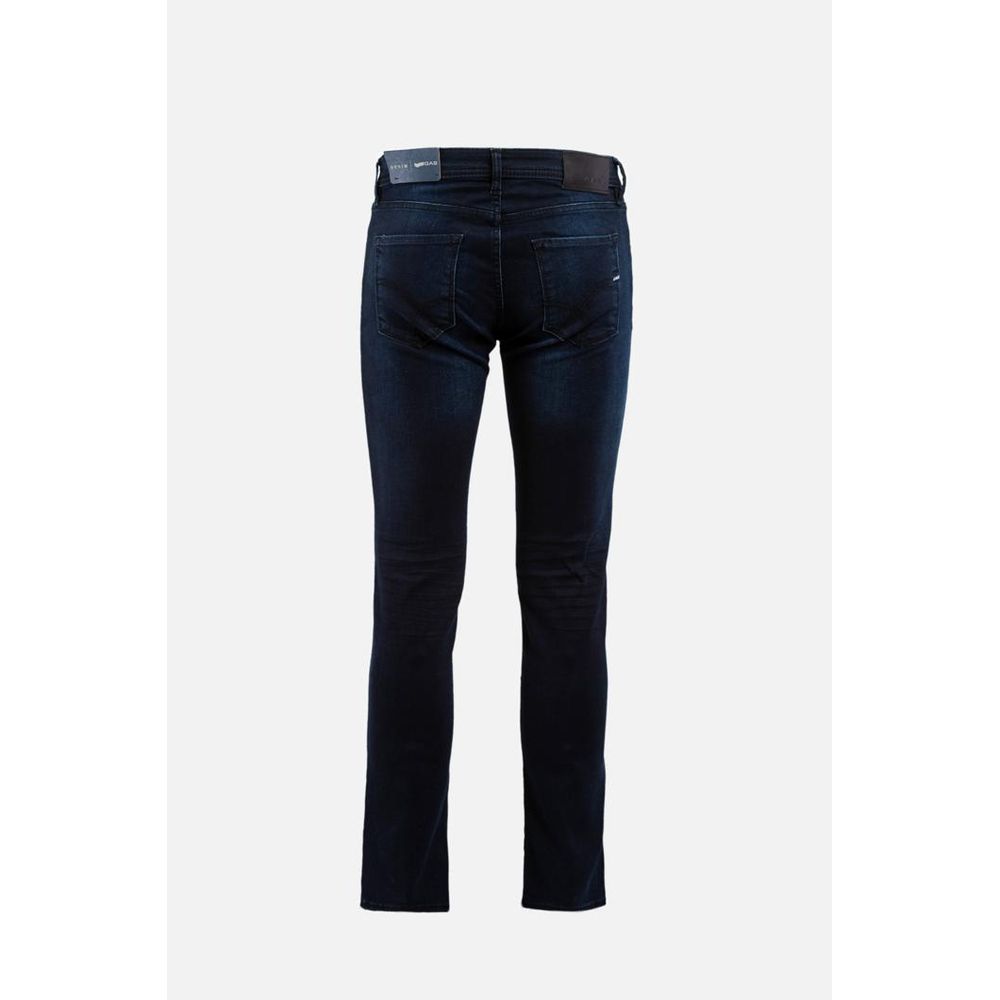 Gas Blue Cotton Slim Fit Jeans - Luxe Nova