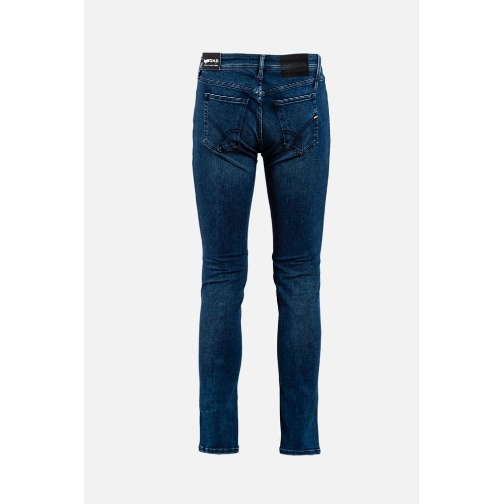 Gas Blue Cotton Jeans Denim - Luxe Nova