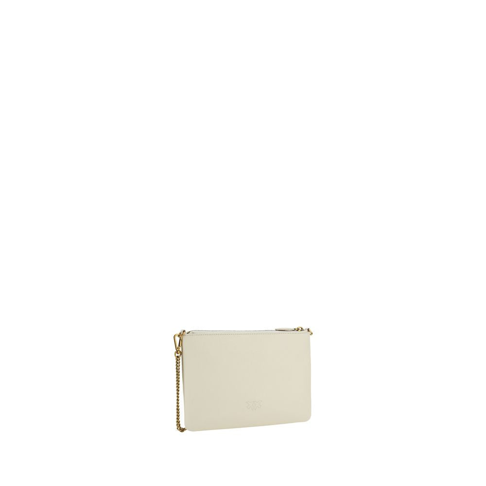 PINKO Beige Calf Leather Bos Taurus Shoulder Bag