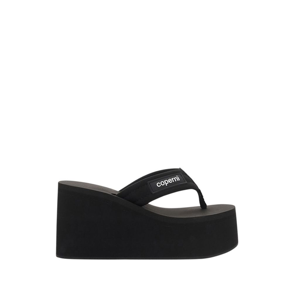 Coperni Black Polyester Platform Sandals - Luxe Nova