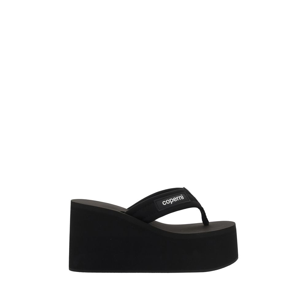Coperni Black Polyester Platform Sandals - Luxe Nova