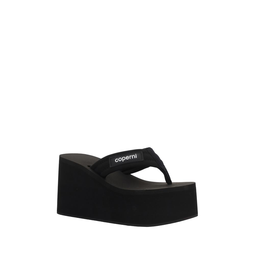 Coperni Black Polyester Platform Sandals - Luxe Nova