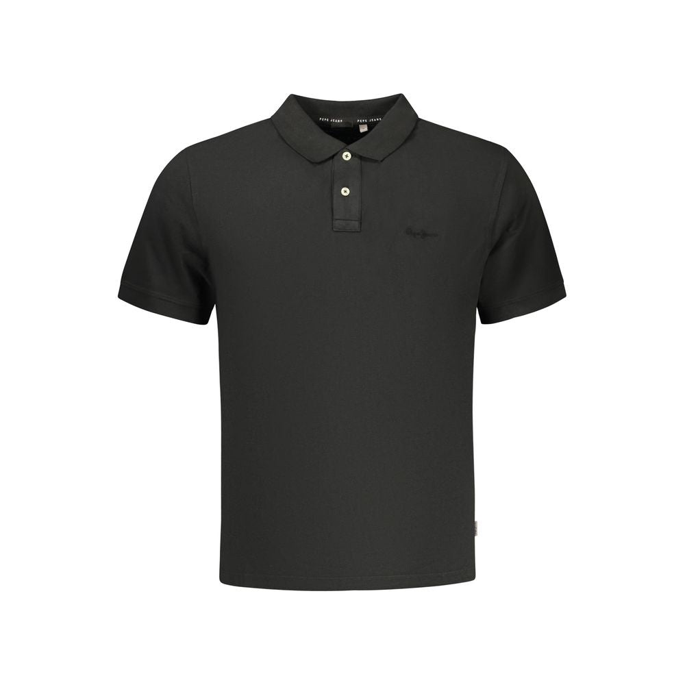 Pepe Jeans Black Cotton Men's Polo Shirt - Luxe Nova