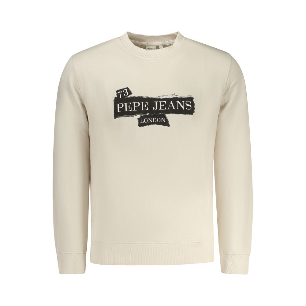 Pepe Jeans Beige Cotton Men Sweatshirt - Luxe Nova