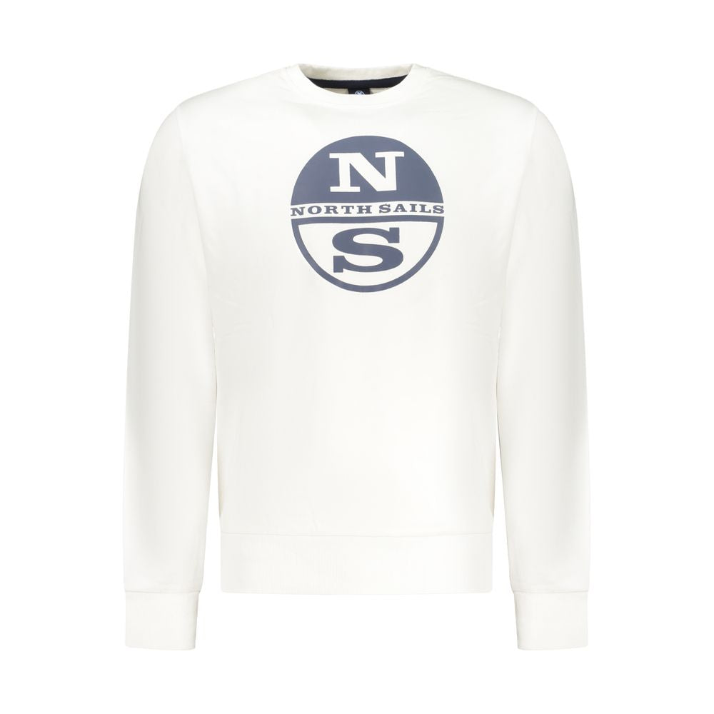 North Sails White Cotton Men's Sweatshirt - Luxe Nova