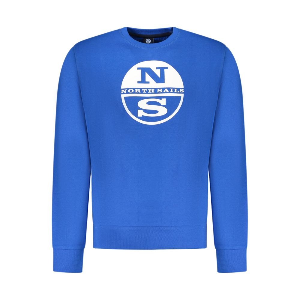 North Sails Blue Cotton Men Sweatshirt - Luxe Nova
