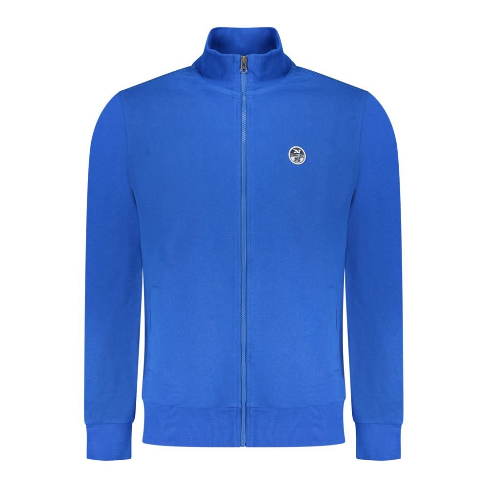 North Sails Blue Cotton Men Sweatshirt - Luxe Nova