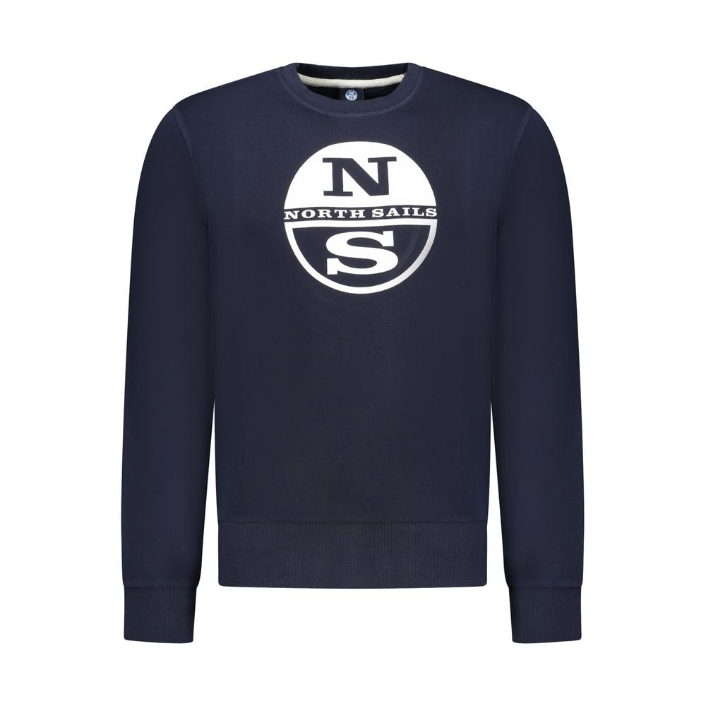 North Sails Blue Cotton Men Sweatshirt - Luxe Nova