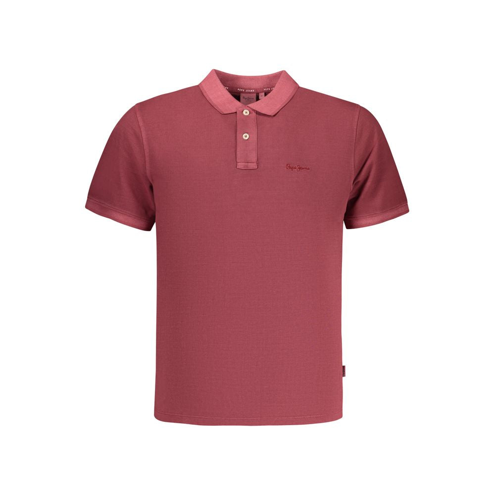 Pepe Jeans Red Cotton Men's Polo Shirt - Luxe Nova
