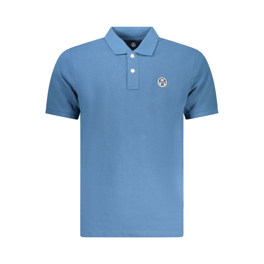 North Sails Blue Cotton Men Polo Shirt - Luxe Nova