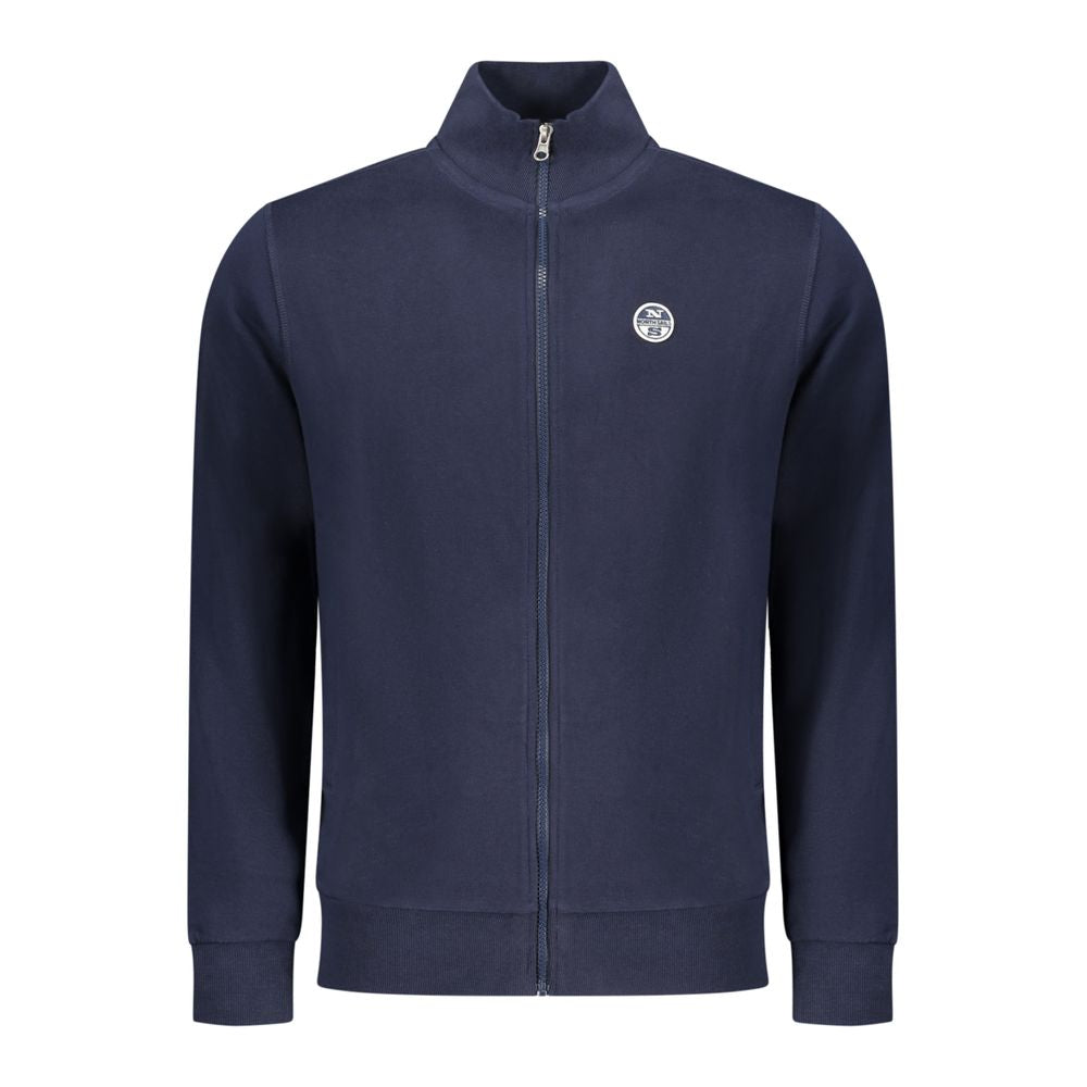 North Sails Blue Cotton Men Sweatshirt - Luxe Nova