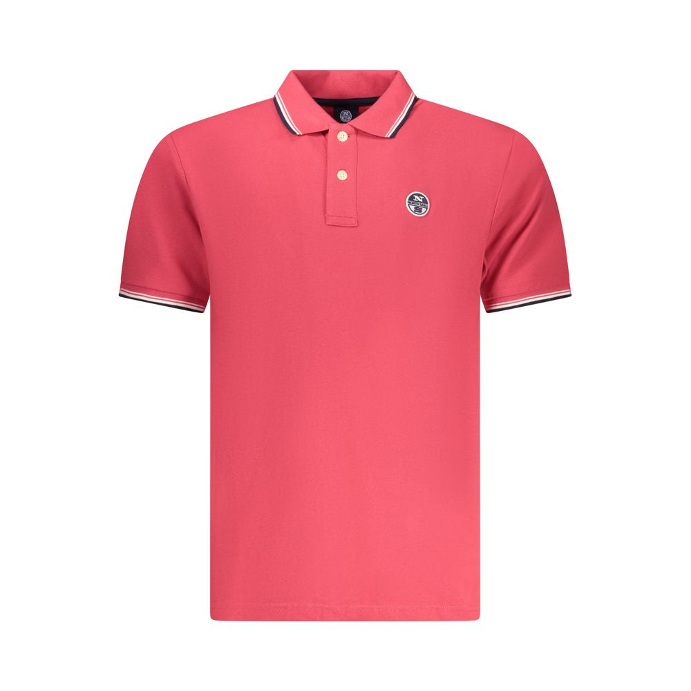 North Sails Red Cotton Men Polo - Luxe Nova