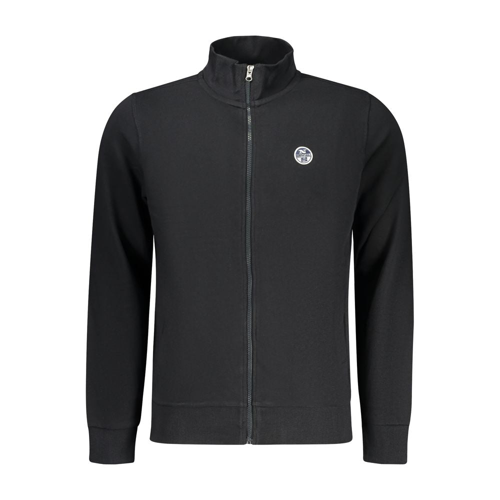 North Sails Black Cotton Men Sweatshirt - Luxe Nova