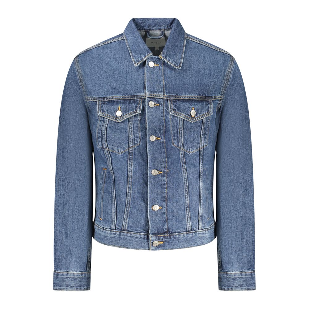 Pepe Jeans Blu Cotton Men Jacket - Luxe Nova