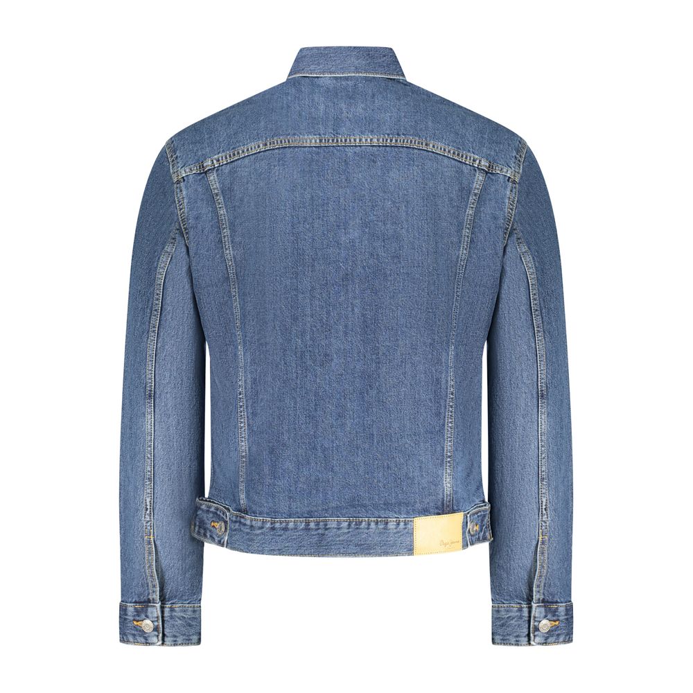 Pepe Jeans Blu Cotton Men Jacket - Luxe Nova