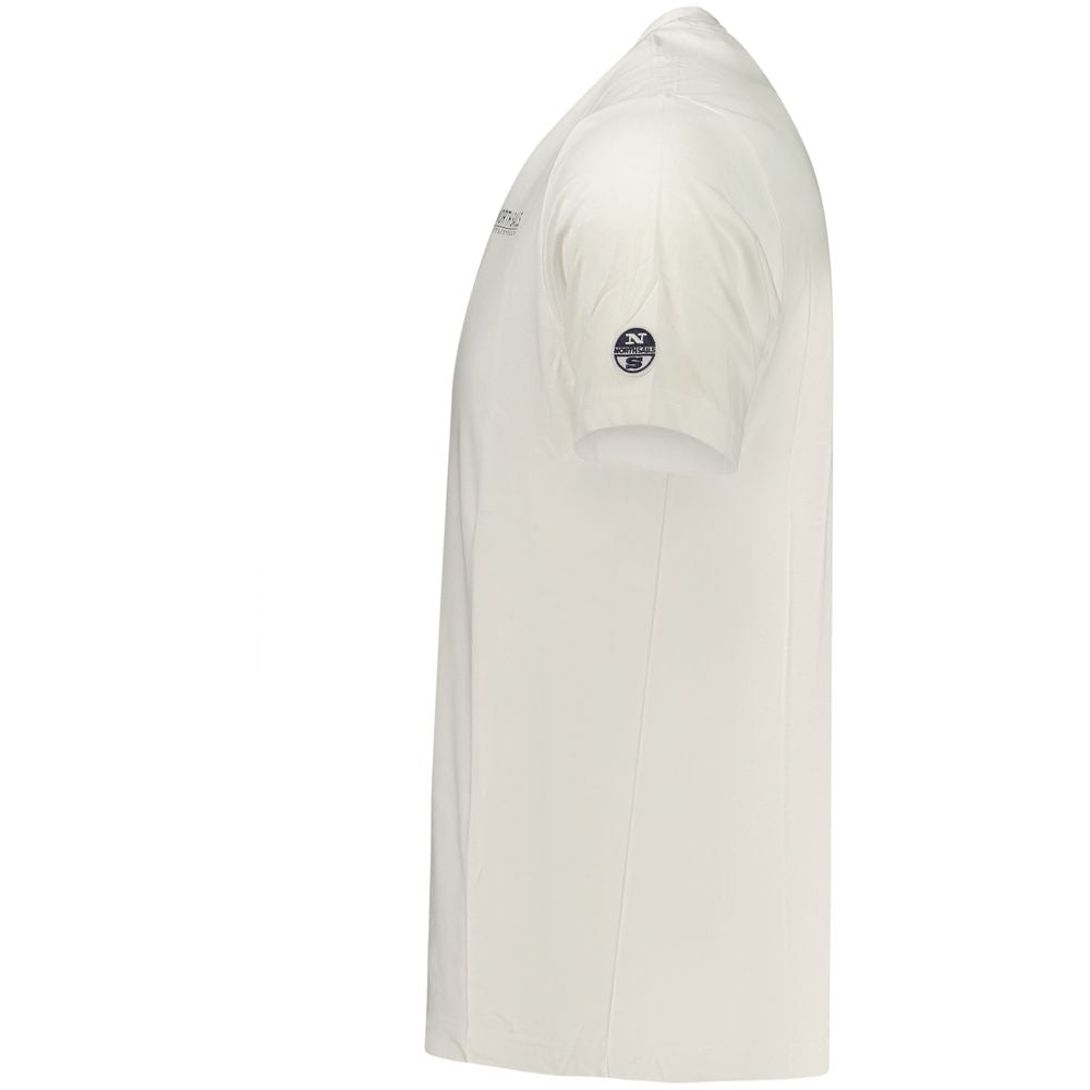 North Sails White Cotton Men T-Shirt - Luxe Nova