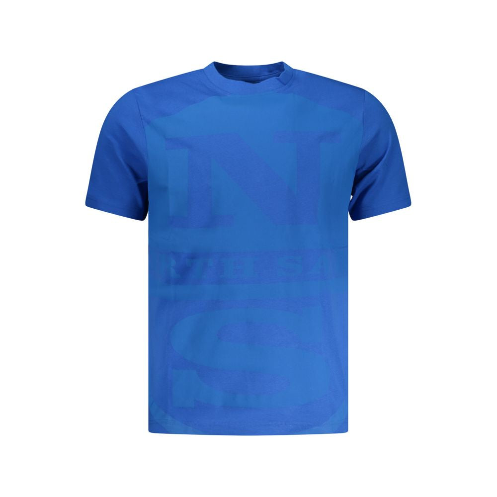 North Sails Blue Cotton Men T-Shirt - Luxe Nova