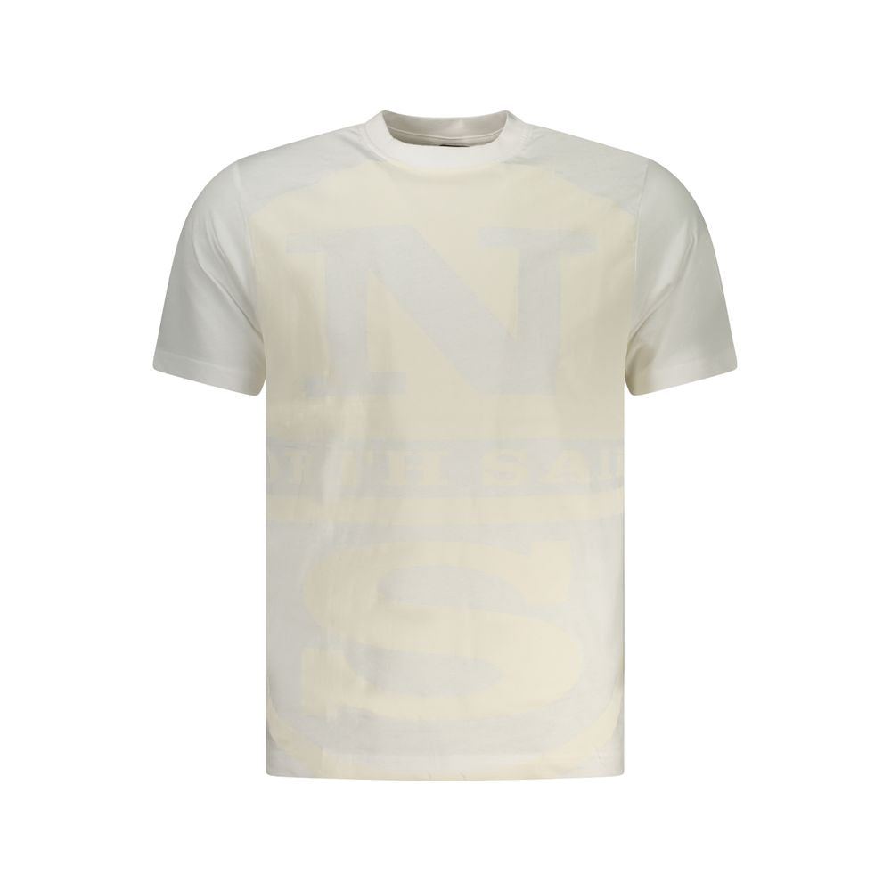 North Sails Bianco Cotton Men T-Shirt - Luxe Nova
