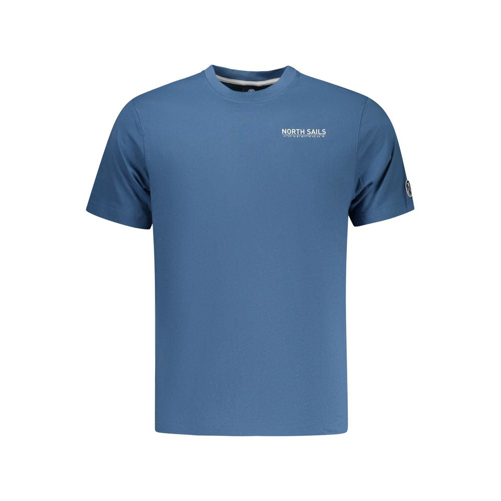 North Sails Blue Cotton Men T-Shirt - Luxe Nova