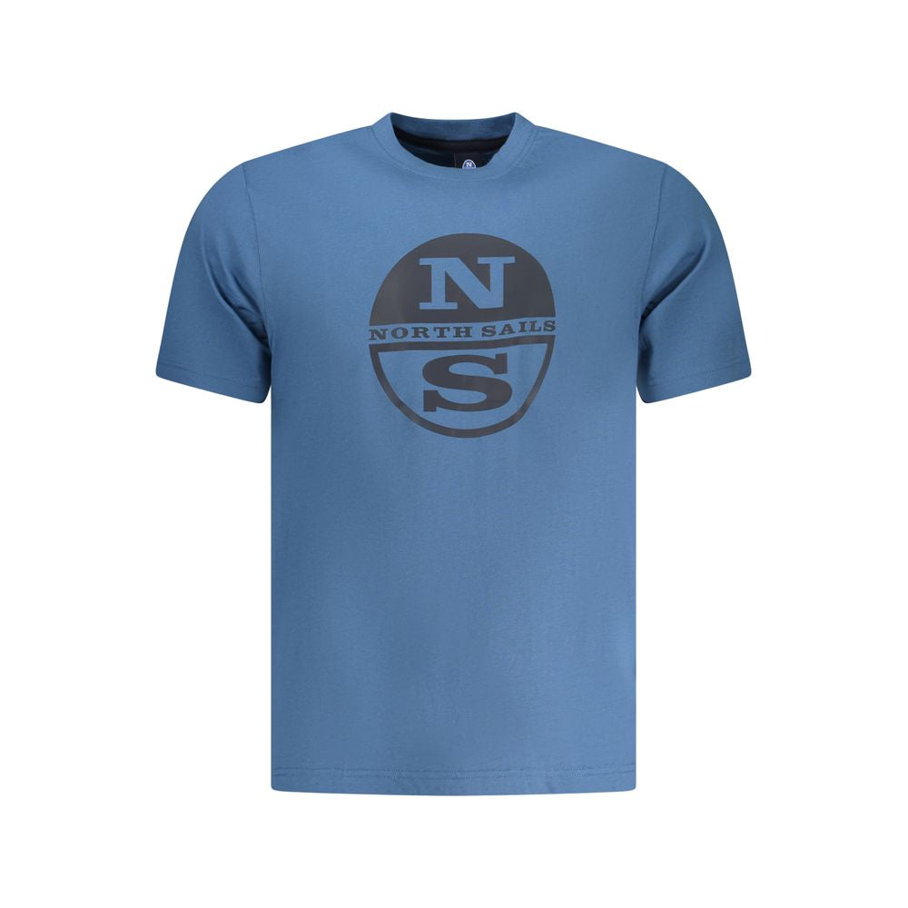 North Sails Blue Cotton Men T-Shirt - Luxe Nova