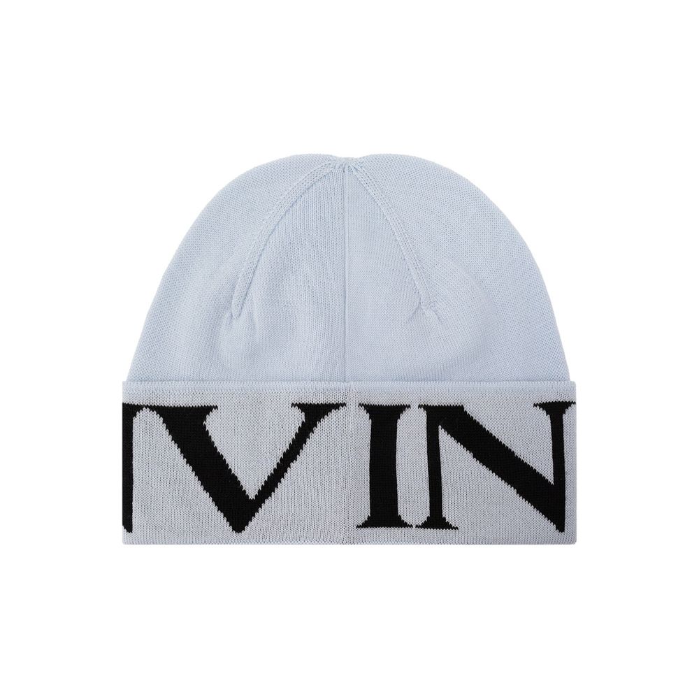 Lanvin Blue Virgin Wool Beanie - Luxe Nova
